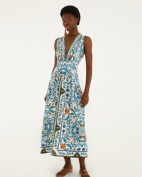 Flora tile midi dress - Farm Rio