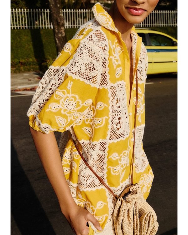 Lace short sleeve shirt - Farm Rio