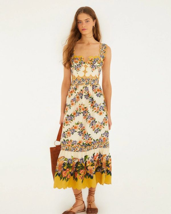 Hilo stripes midi dress - Farm Rio