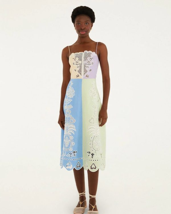 Multicolor embroidered midi dress - Farm Rio