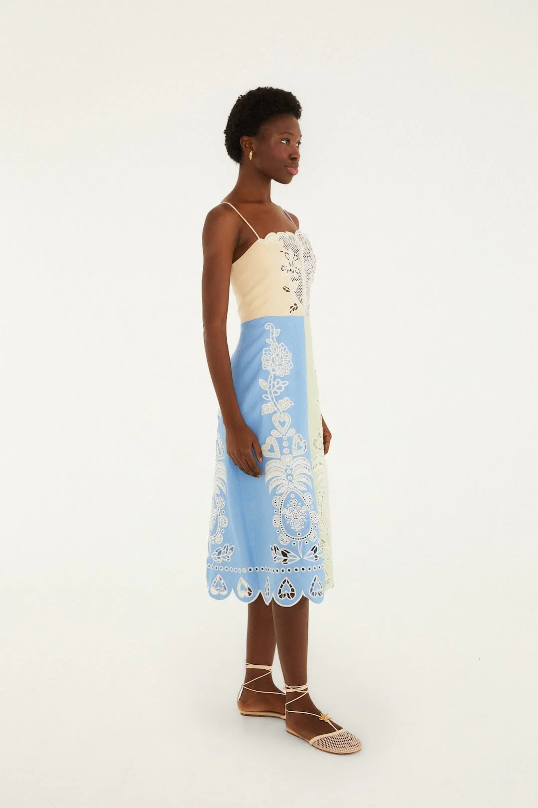 Brouska - FRS26-358096 Multicolor embroidered midi dress - Farm Rio - Image 4