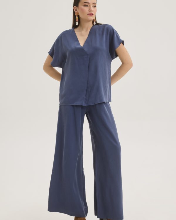Alternative view of V-neck draped blouse - Innocent