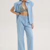 Relaxed pinstriped drawstring pants - Innocent