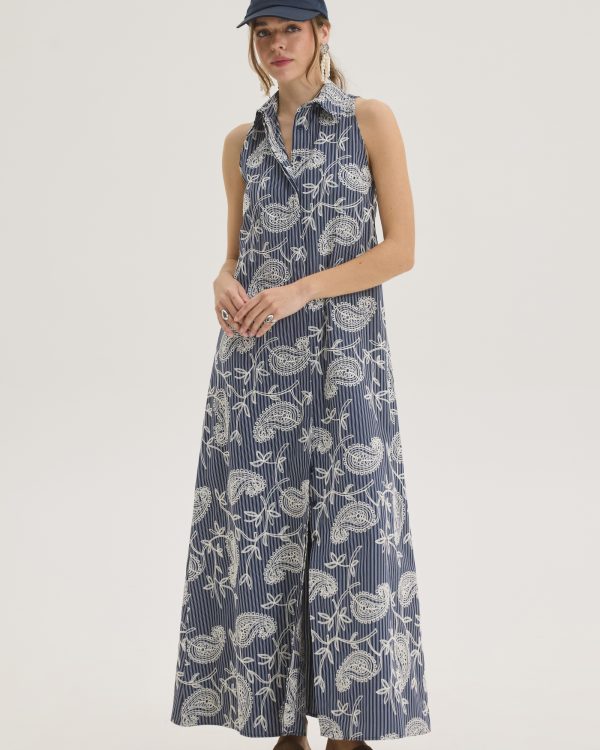 Pinstriped sleeveless shirt dress - Innocent