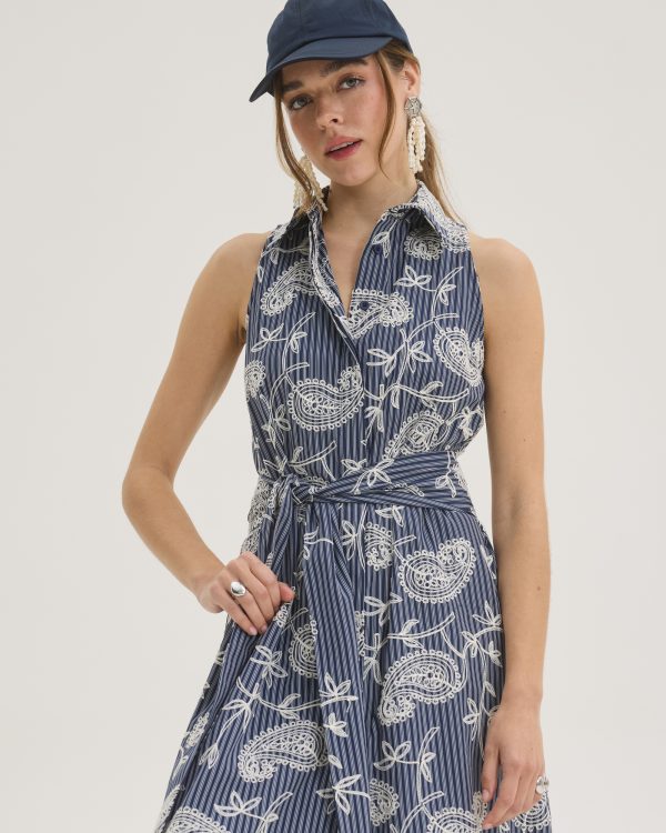 Alternative view of Pinstriped sleeveless shirt dress - Innocent