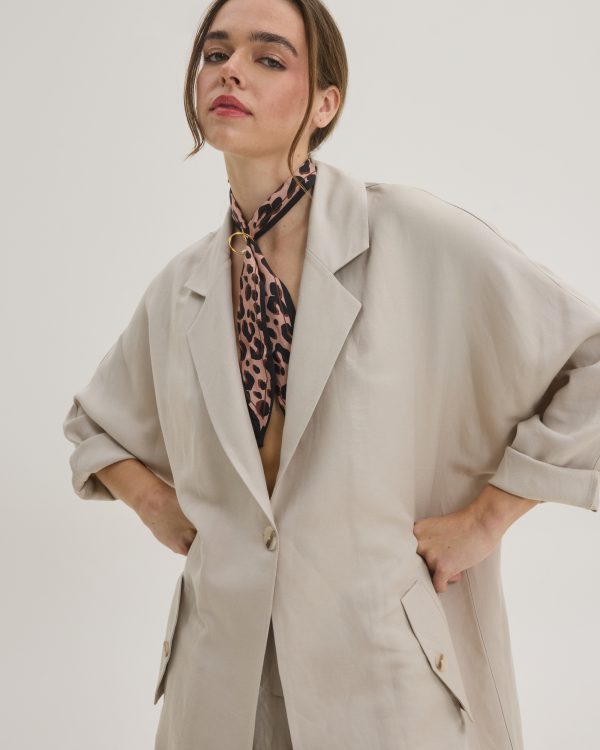 Relaxed longline jacket - Innocent