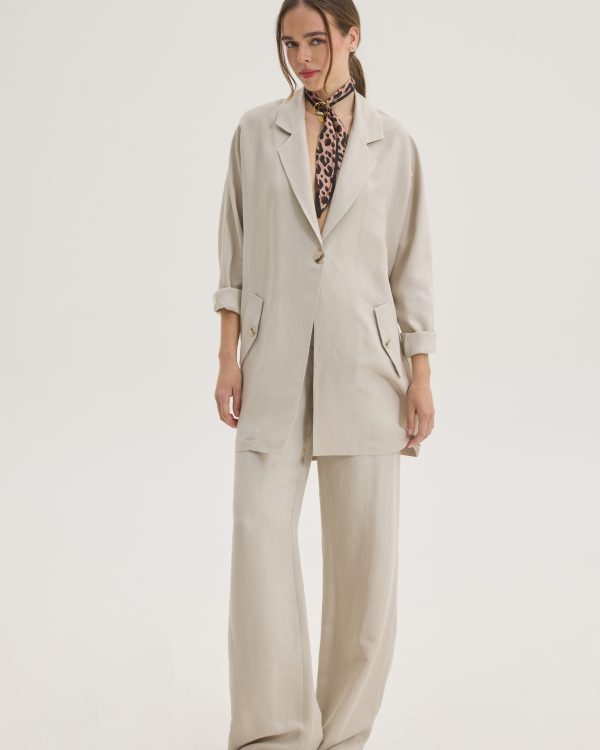 Alternative view of Relaxed longline jacket - Innocent