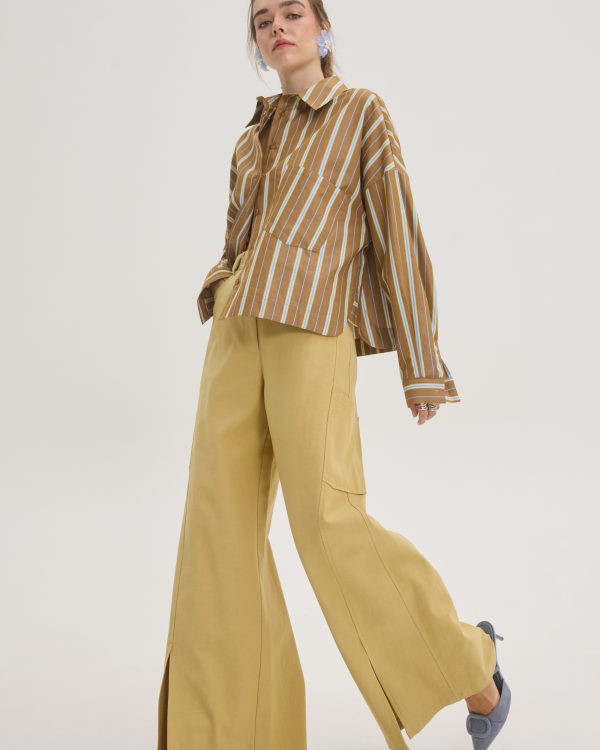 Wide-leg split-hem trousers - Innocent