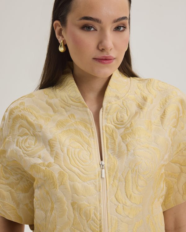 Alternative view of Textured floral zip-up jacket - Innocent