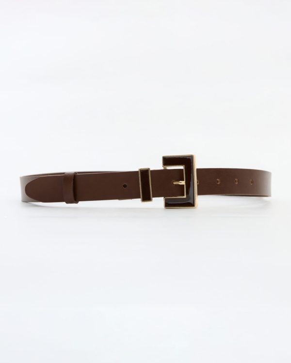 Alternative view of Butter leather belt -Leather Twist