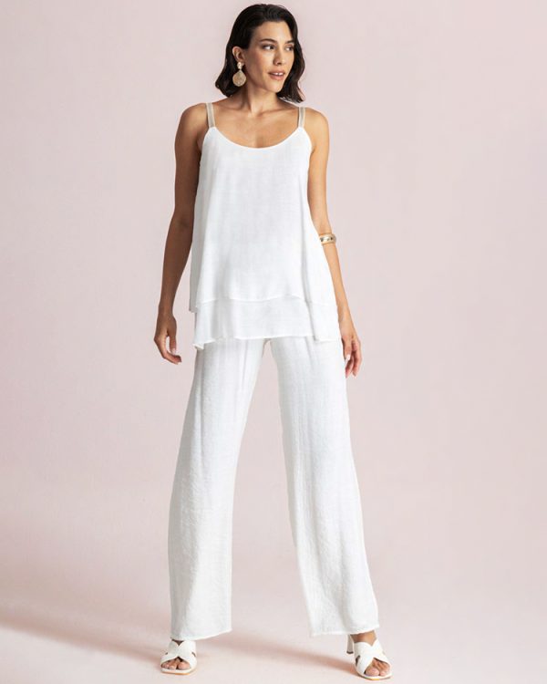 Layered sleeveless blouse - Moutaki