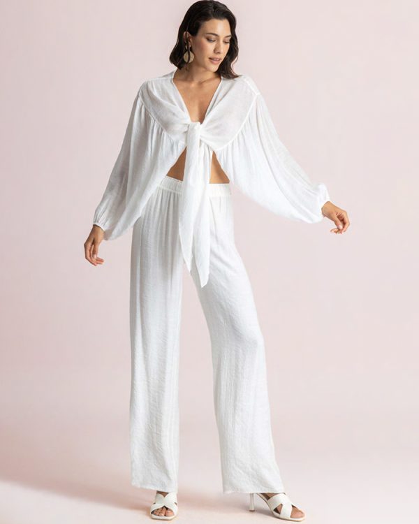 Relaxed wide-leg trousers - Moutaki