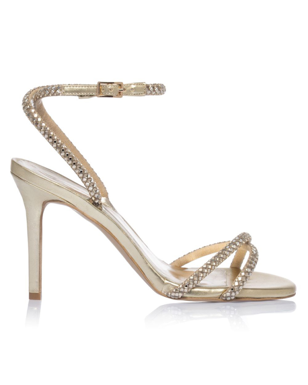 Strappy embellished heel sandals - Sante Shoes