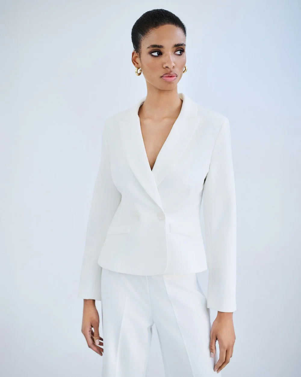 Brouska - S26-1061-135 Cropped double-breasted blazer - Access Fashion - Image 11
