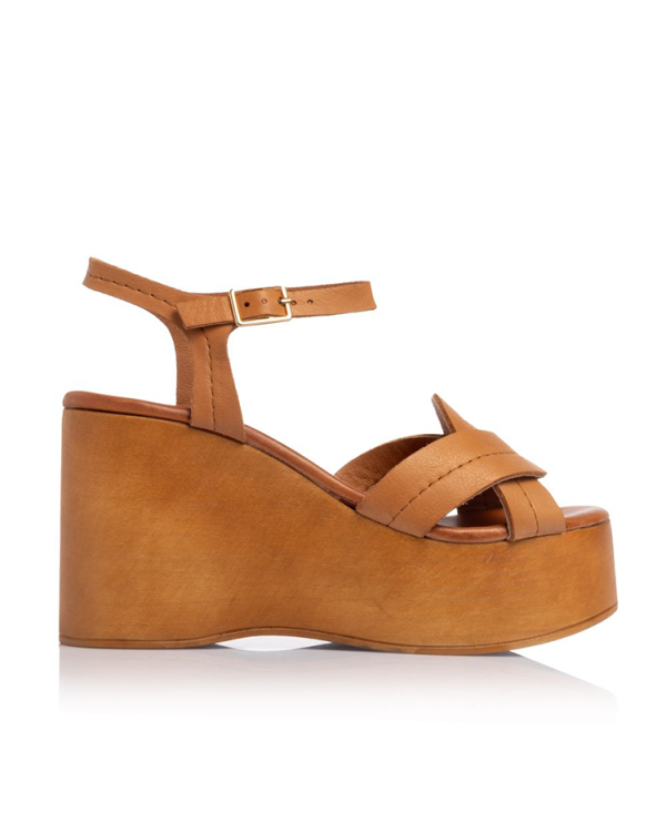 Cross-strap wedge sandals - Sante Shoes