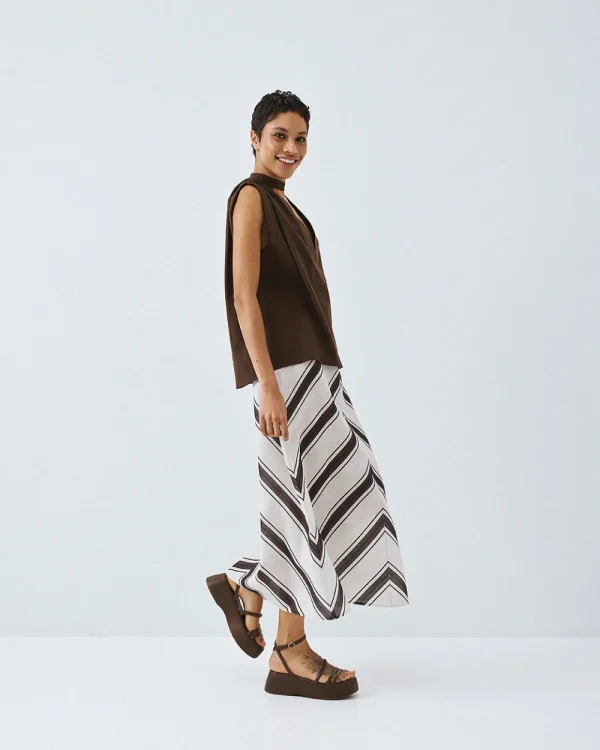 Alternative view of Striped maxi skirt - Access Fashion