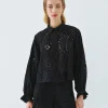 Broderie shirt with elastic cuffs - Access Fashion