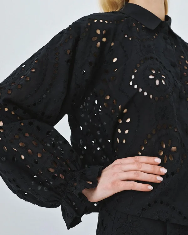 Alternative view of Broderie shirt with elastic cuffs - Access Fashion