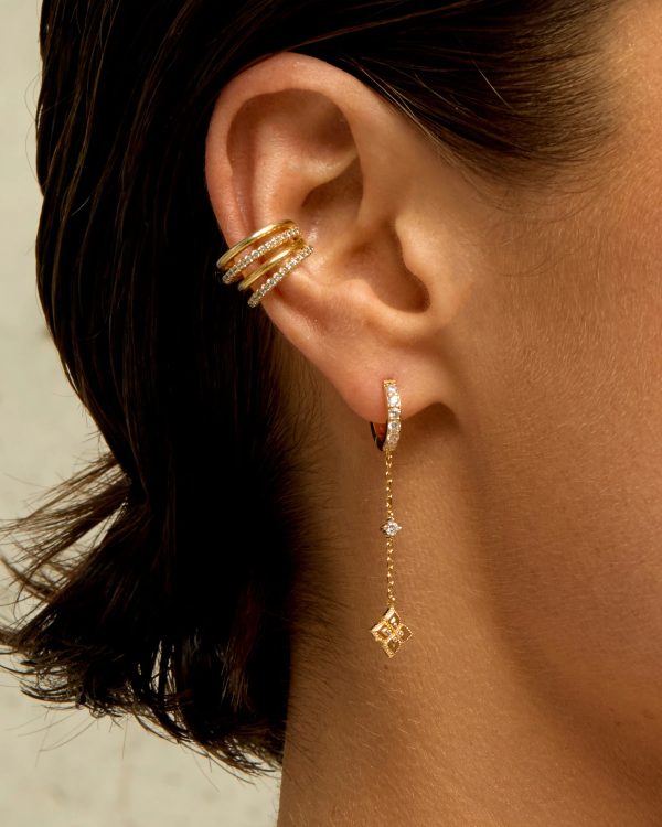 Alternative view of Lotus Chelsea earrings - Mya Bay