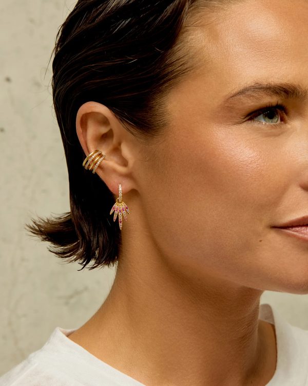 Alternative view of Rainbow aloha earrings - Mya Bay