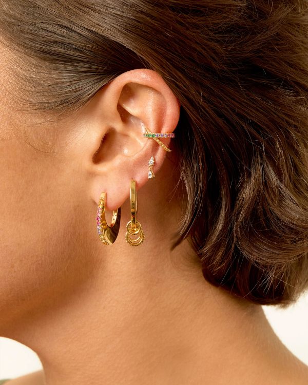 Alternative view of Rainbow Mayfair earcuff - Mya Bay