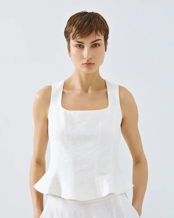 Alternative view of Peplum top with seam details - Access Fashion