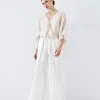 Wrap blouse with lace - Access Fashion