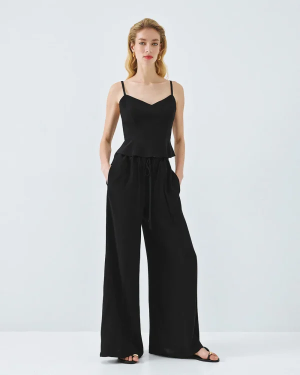 Strap top with ruffles - Access Fashion