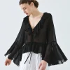 Muslin blouse with ruffle detailing - Access Fashion