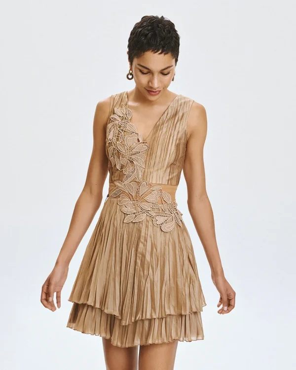 Alternative view of Mini pleated dress with motif - Access Fashion