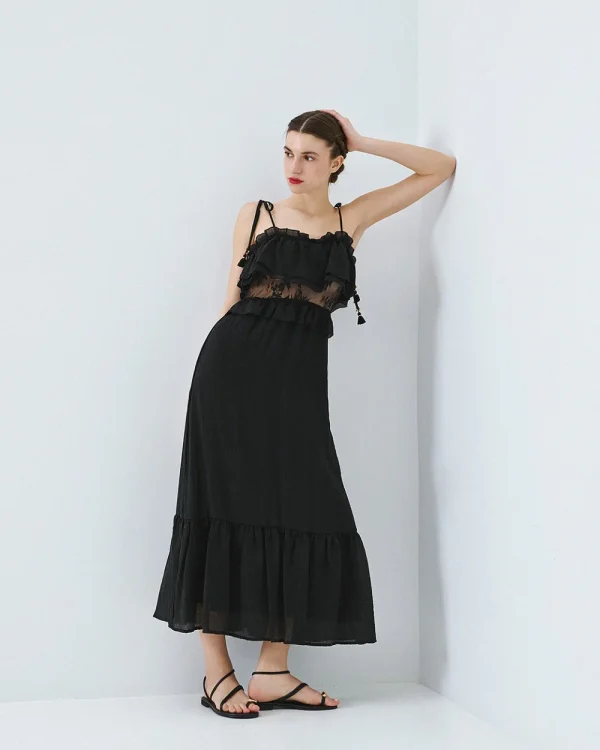 Alternative view of Maxi dress with lace detail - Access Fashion