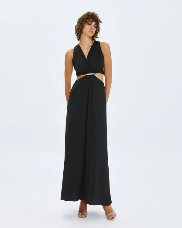 Alternative view of Maxi cut-out dress with a metallic detail - Access Fashion