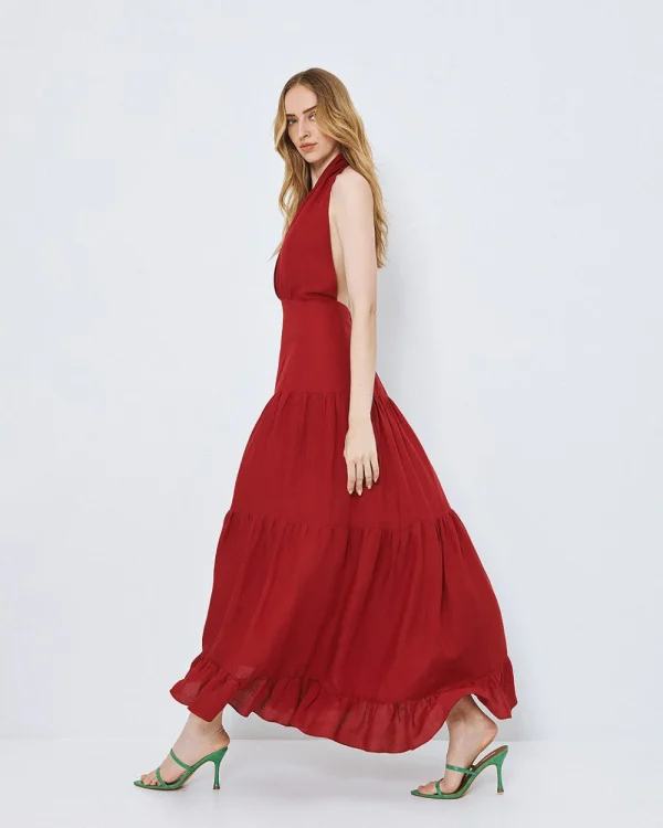 Halter dress with an open back - Access Fashion