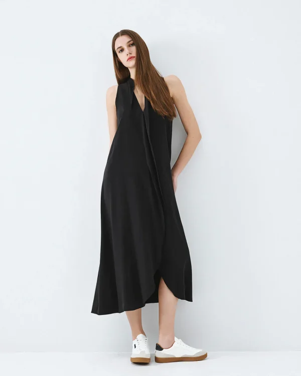 Midi sleeveless dress with ruffles - Access Fashion