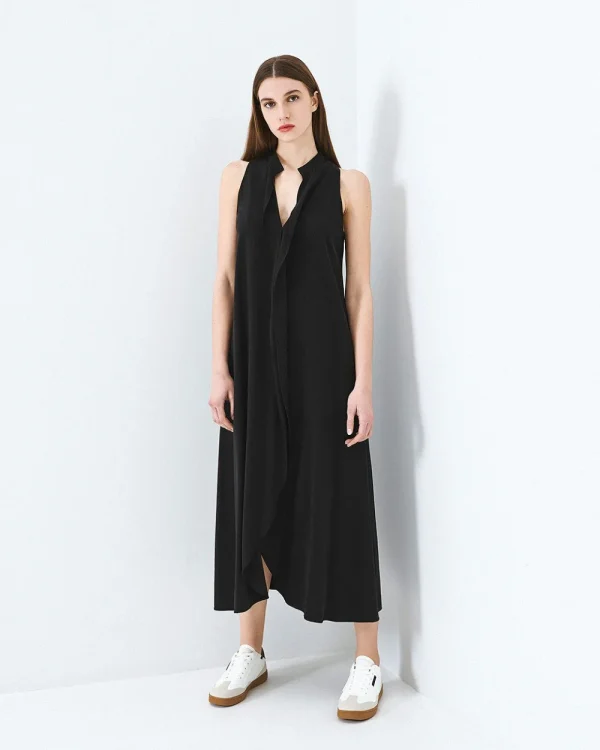 Alternative view of Midi sleeveless dress with ruffles - Access Fashion