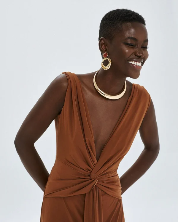 Alternative view of Maxi dress with knot detail - Access Fashion