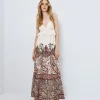 Printed maxi dress with ruffle detail - Access Fashion