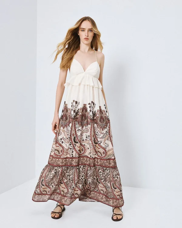 Alternative view of Printed maxi dress with ruffle detail - Access Fashion