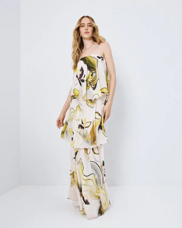 Strapless dress with ruffle details - Access Fashion