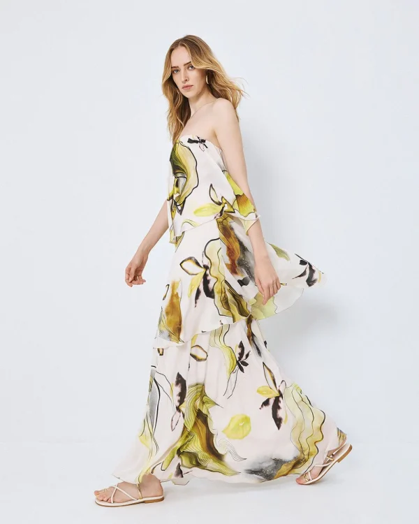 Alternative view of Strapless dress with ruffle details - Access Fashion