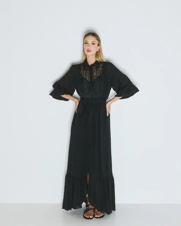 Dress with ruffle details and knitted detail - Access Fashion