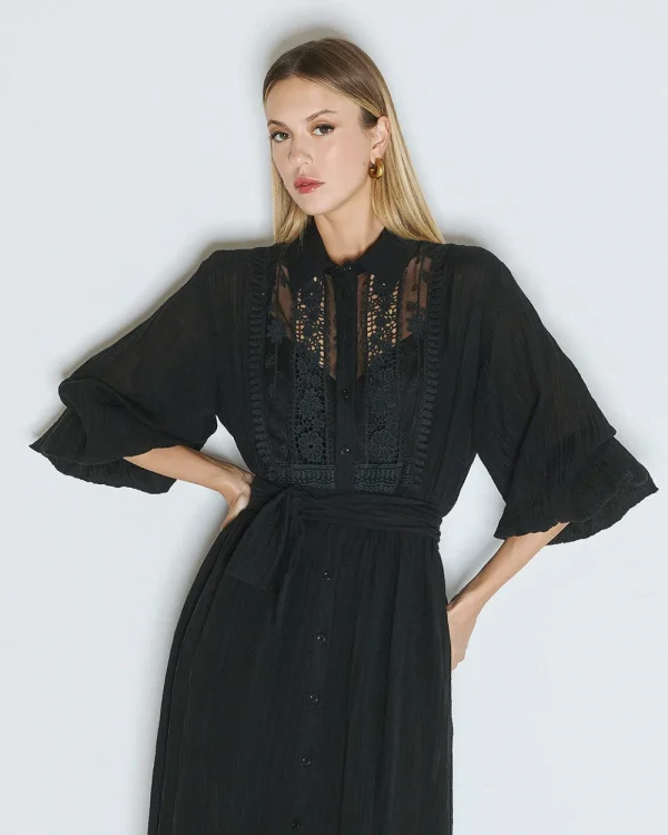 Alternative view of Dress with ruffle details and knitted detail - Access Fashion