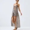 Leopard shirt dress with straps - Access Fashion