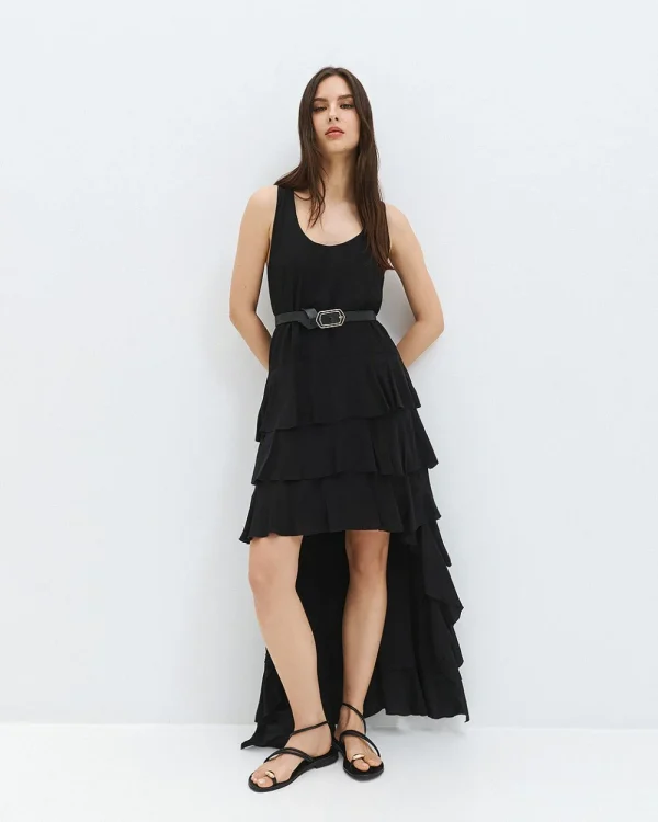 Alternative view of Asymmetric dress with ruffle details - Access Fashion