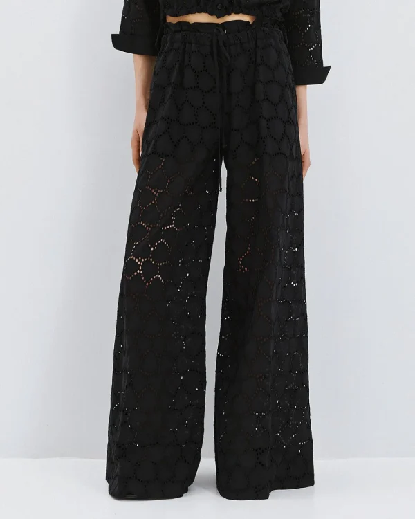 Alternative view of Broderie pants with a double waistband - Access Fashion