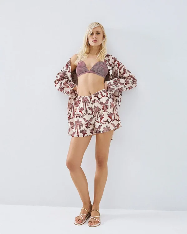Printed shorts with an elastic waistband - Access Fashion