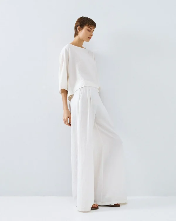 Wide-leg pants with pleats - Access Fashion