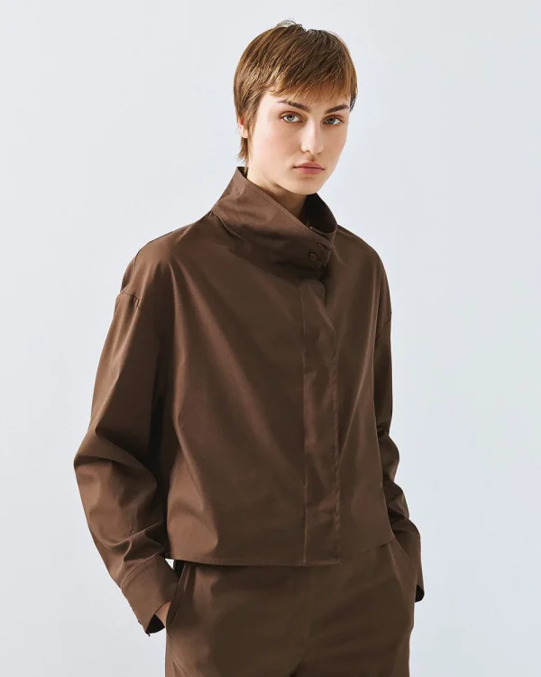 Alternative view of Cropped shirt with a high neckline - Access Fashion