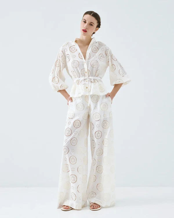 Alternative view of Broderie shirt with a drawstring - Access Fashion