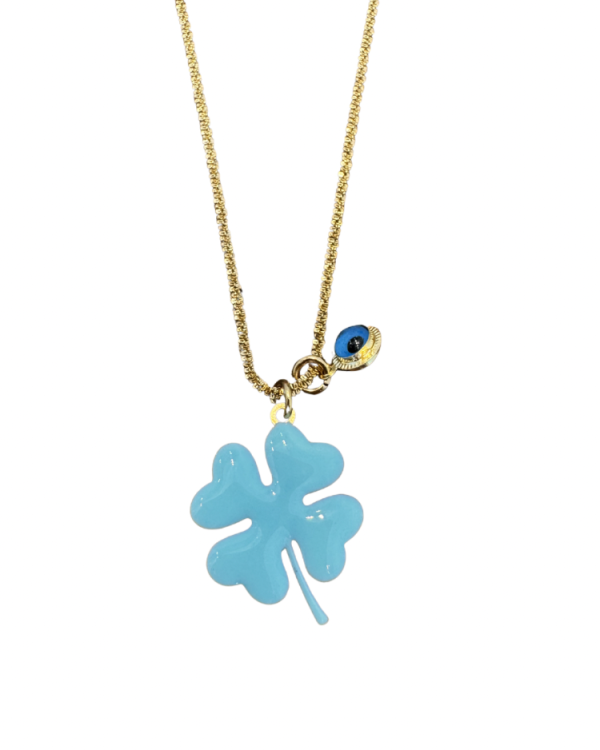Chain necklace with clover – Ifigenia Loukou